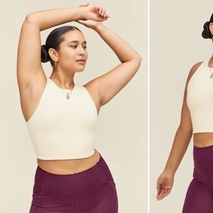 Ivory Crop Top Bra - Girlfriend Collective